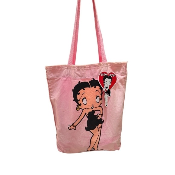 Betty Boop Pink Tie Dye Canvas Tote Bag - Picture 9 of 10